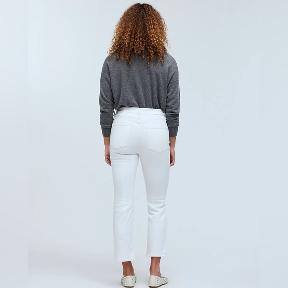 Madewell white mid-rise kick out jeans - Picture 4 of 12